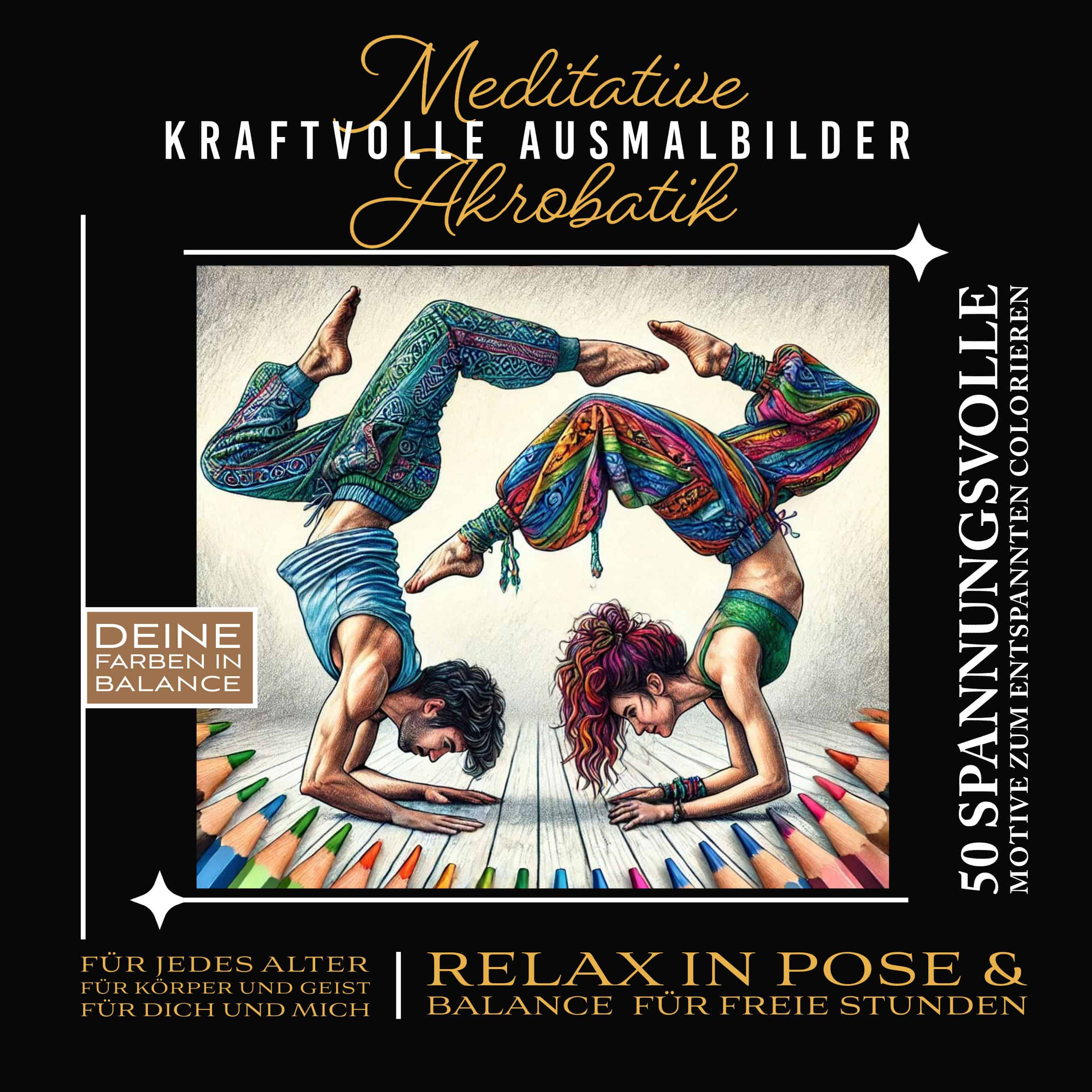 Meditative Akrobatik – Ausmalbuch